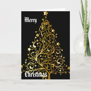 Cartes Pour Fêtes Annuelles Joyeux Noël un or