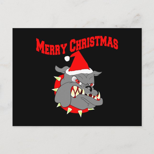 Cartes Pour Fêtes Annuelles Joyeux Noël USMC Devil Chien (Devant)