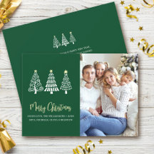 Joyeux Noël Vert Photo Arbres Ludiques Script