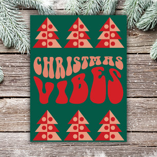 Cartes Pour Fêtes Annuelles Joyeux Noël Vibes Retro