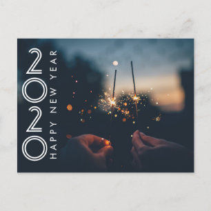 Cartes Pour Fêtes Annuelles Joyeux Nouvel An Moderne 2020 Feu d'artifice