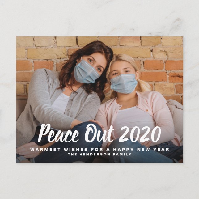 Cartes Pour Fêtes Annuelles Joyeux Nouvel An Paix 2020 Photo (Devant)