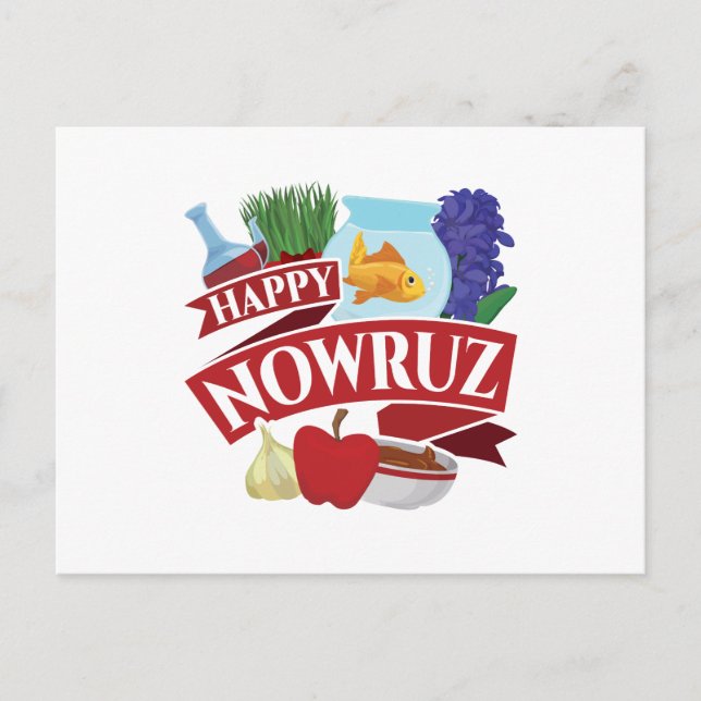 Cartes Pour Fêtes Annuelles Joyeux Nowruz Nouvel An persan (Devant)