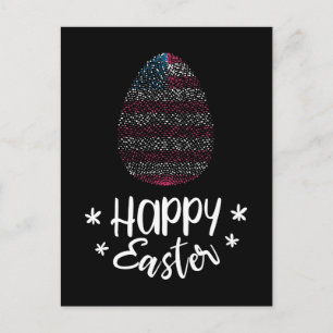 Cartes Pour Fêtes Annuelles Joyeux oeuf de Pâques et de Pâques avec drapeau am