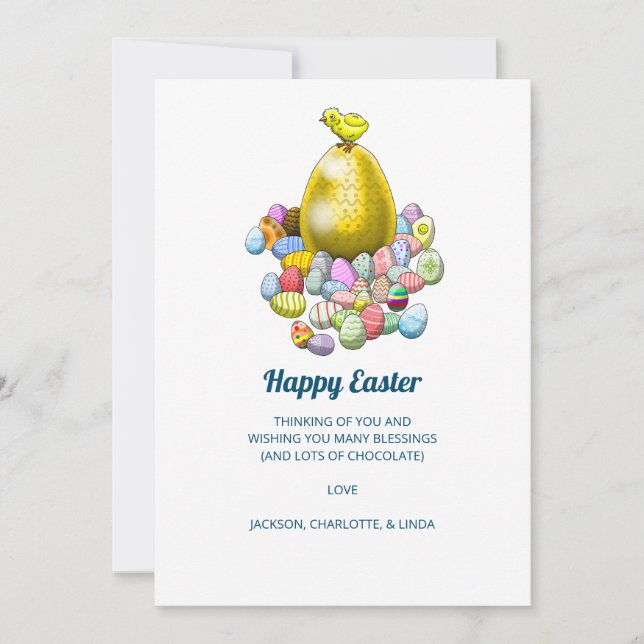 Cartes Pour Fêtes Annuelles Joyeux oeufs de Pâques (Devant)