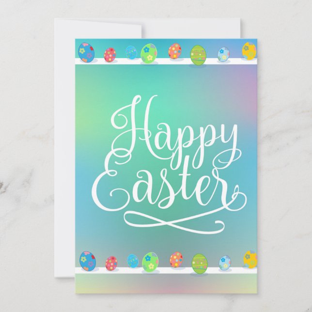 Cartes Pour Fêtes Annuelles Joyeux OEufs de Pâques Chasse Printemps Fête Belle (Devant)