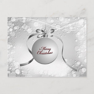 Cartes Pour Fêtes Annuelles Joyeux ornement en bulbe de Noël avec étoiles en a