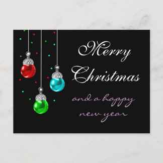 Cartes Pour Fêtes Annuelles Joyeux ornements colorés de Noël