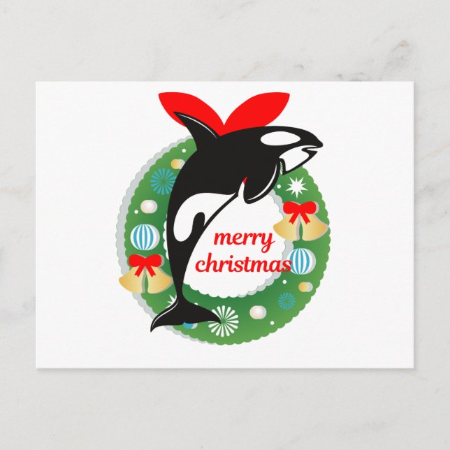 Cartes Pour Fêtes Annuelles joyeux orque de noël (Devant)