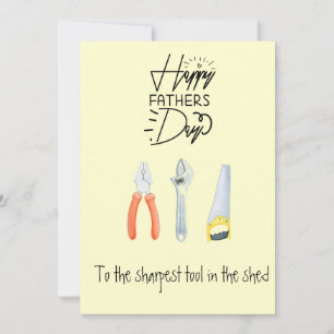 Cartes Pour Fêtes Annuelles Joyeux outils jaune Fête des pères outil plus poin