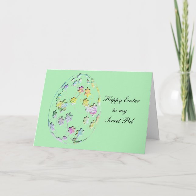 Cartes Pour Fêtes Annuelles Joyeux Pal Secret de Pâques (Devant)