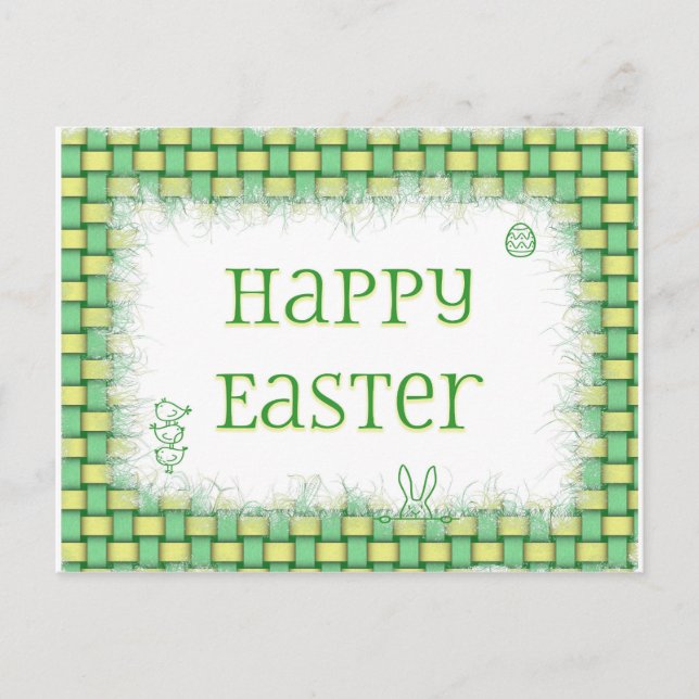 Cartes Pour Fêtes Annuelles Joyeux panier de Pâques (Devant)