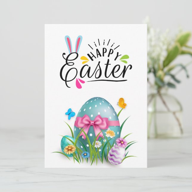 Cartes Pour Fêtes Annuelles Joyeux pâques (Debout devant)