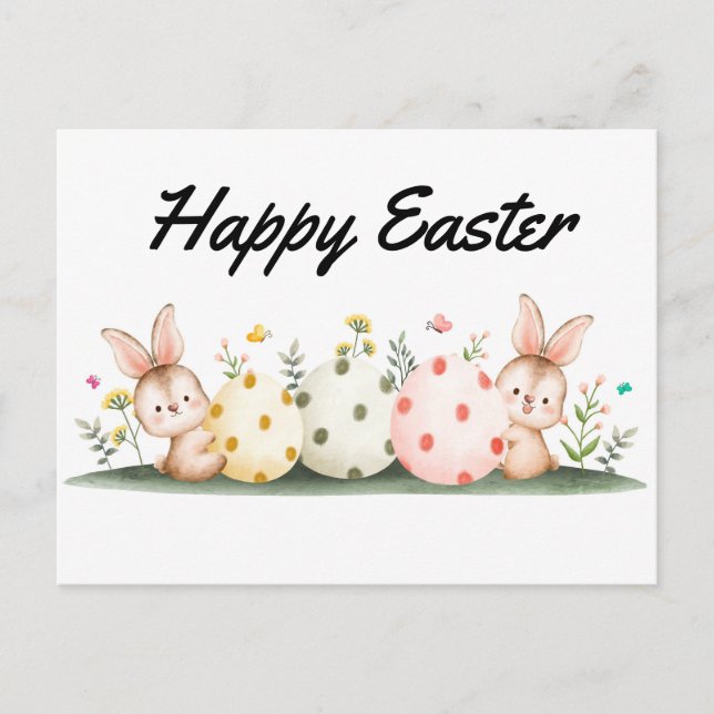 Cartes Pour Fêtes Annuelles Joyeux Pâques (Devant)