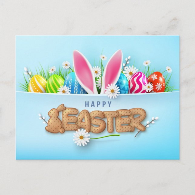 Cartes Pour Fêtes Annuelles Joyeux Pâques (Devant)