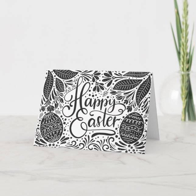Cartes Pour Fêtes Annuelles Joyeux Pâques (Devant)