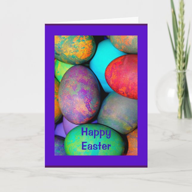 Cartes Pour Fêtes Annuelles Joyeux Pâques À Ma Tante Spéciale Oeuf-Stra ! (Devant)