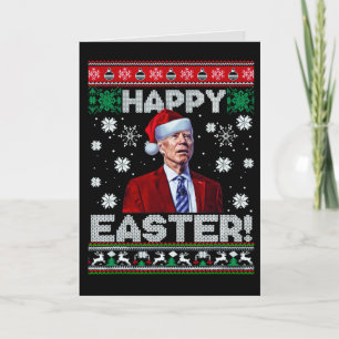 Cartes Pour Fêtes Annuelles Joyeux Pâques drôle Joe Biden Père Noël Noël
