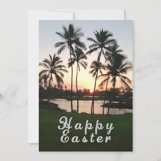 Cartes Pour Fêtes Annuelles Joyeux Pâques Hawaii (Devant)