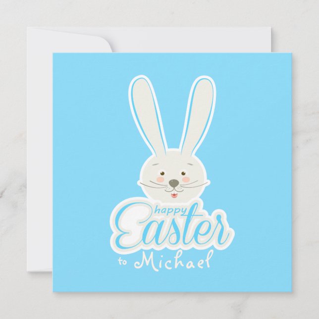 Cartes Pour Fêtes Annuelles Joyeux Pâques mignonne lapin OEufs de Pâques Fête  (Devant)