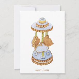 Cartes Pour Fêtes Annuelles Joyeux Pâques Pâques Carrousel de biscuits