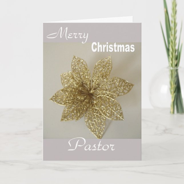 Cartes Pour Fêtes Annuelles Joyeux Pasteur de Noël (Devant)