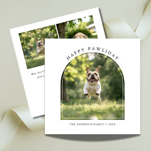 Cartes Pour Fêtes Annuelles Joyeux Pawlidays Chien Arch Photo Christmas Pet