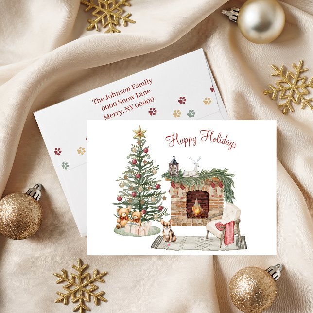 Cartes Pour Fêtes Annuelles Joyeux Pawlidays Chien Design - Chihuahua (Créateur téléchargé)