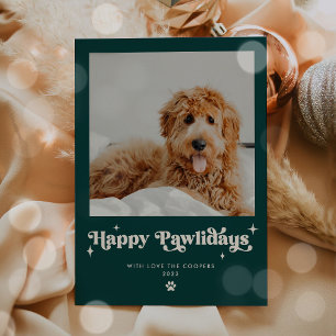 Cartes Pour Fêtes Annuelles Joyeux Pawlidays Chien Photo Drôle Noël