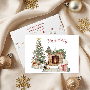 Cartes Pour Fêtes Annuelles Joyeux Pawlidays Conception Chien - Sheltie