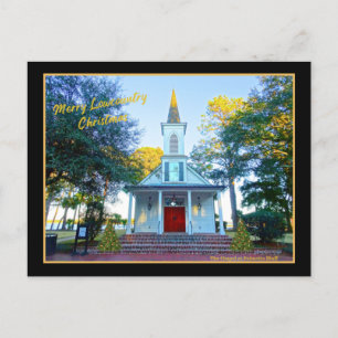 Cartes Pour Fêtes Annuelles Joyeux Pays Bas Chapelle de Noël Palmetto Bluff