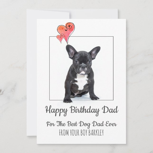 Cartes Pour Fêtes Annuelles Joyeux père d'anniversaire du chien (Devant)