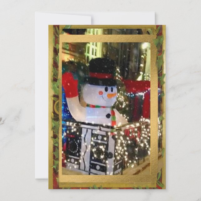 Cartes Pour Fêtes Annuelles Joyeux Père Noël à New York (Devant)