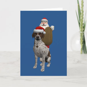 Cartes Pour Fêtes Annuelles Joyeux Père Noël Avec Tige Gris