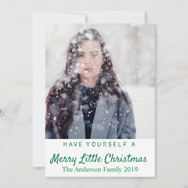 Cartes Pour Fêtes Annuelles Joyeux petit Noël Ajouter votre propre photo (Devant)