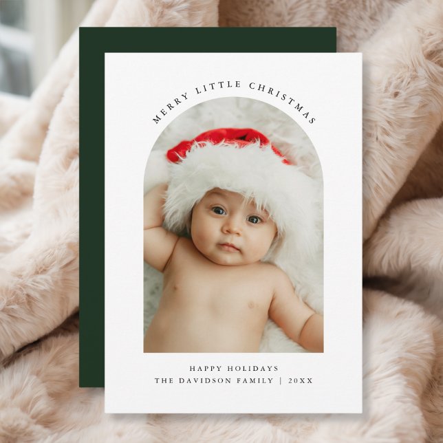 Cartes Pour Fêtes Annuelles Joyeux petit Noël Bébé Famille Arc Photo (Créateur téléchargé)