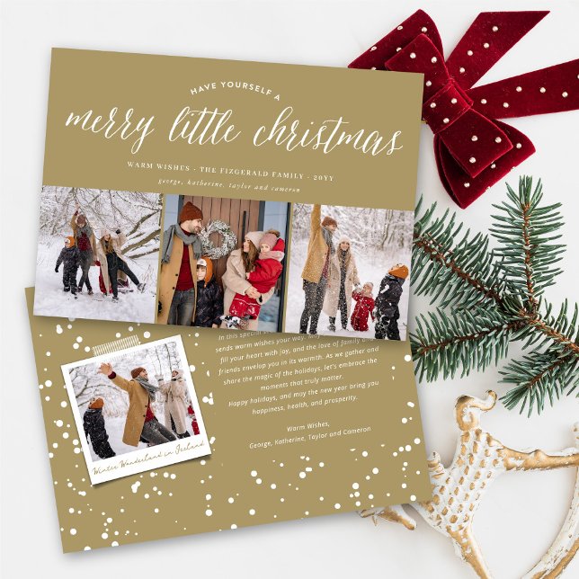 Cartes Pour Fêtes Annuelles Joyeux petit Noël Typographie moderne Photo (Créateur téléchargé)
