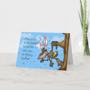 Cartes Pour Fêtes Annuelles Joyeux petit singe de Pâques mignon