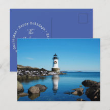 Joyeux phare Salem Wreath de Noël