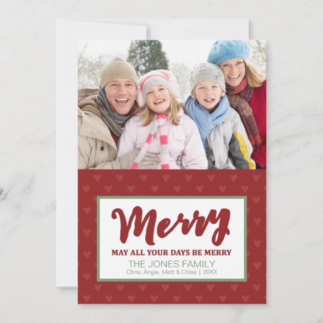 Cartes Pour Fêtes Annuelles Joyeux - photo de vacances (Devant)