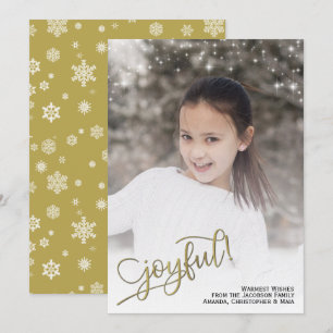 Cartes Pour Fêtes Annuelles Joyeux ! Photo pleine image avec étoiles de Partie