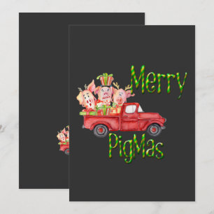Cartes Pour Fêtes Annuelles Joyeux Pigmas Noël Coloré Amateurs de cochon Cadea
