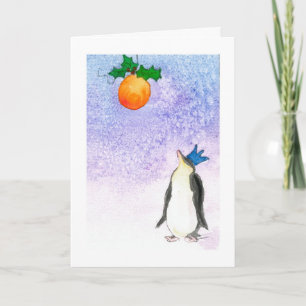 Cartes Pour Fêtes Annuelles Joyeux pingouin de Noël