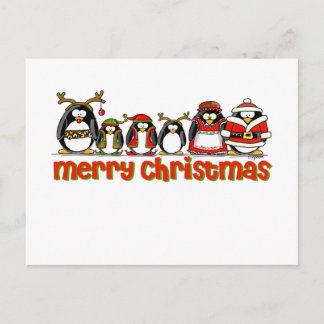 Cartes Pour Fêtes Annuelles Joyeux pingouins de Noël