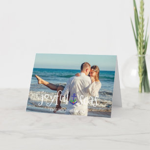 Cartes Pour Fêtes Annuelles Joyeux Plage de mer Noël nautique