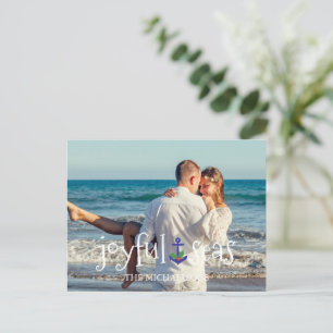 Cartes Pour Fêtes Annuelles Joyeux Plage de mer Noël nautique