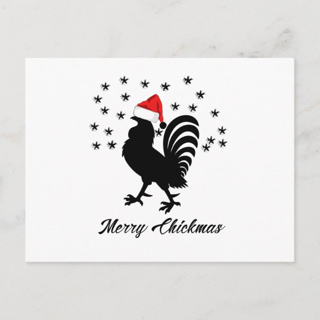 Cartes Pour Fêtes Annuelles Joyeux poulets de Noël drôle poulet de Noël (Devant)