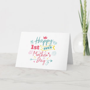 Cartes Pour Fêtes Annuelles Joyeux Premier jour des mères Première maman moder