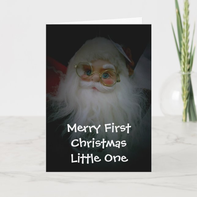 Cartes Pour Fêtes Annuelles Joyeux Premier Noël Petit Un (Père Noël) (Devant)