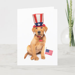 Cartes Pour Fêtes Annuelles Joyeux Président de la journée mignonne Chiot patr